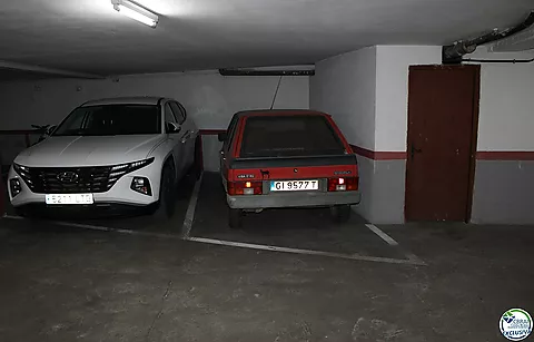 Parking place in roses